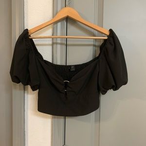 Off the shoulder crop top